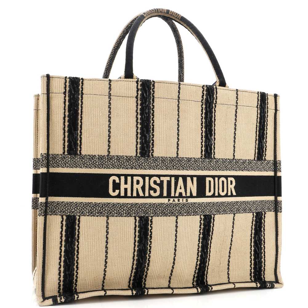 Christian Dior Book Tote Bayadere Stripe Embroide… - image 2