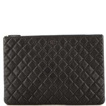 CHANEL O Case Clutch Quilted Caviar Large - image 1