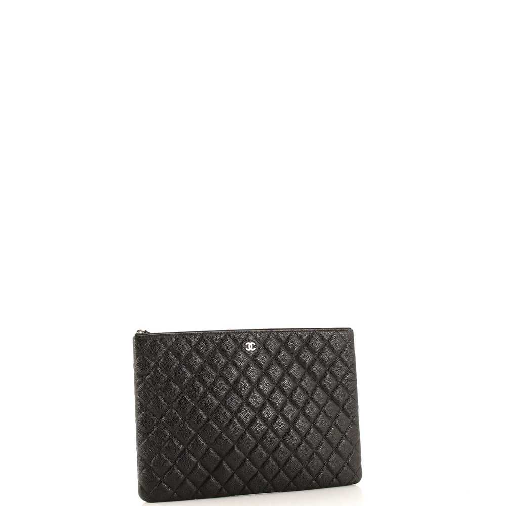 CHANEL O Case Clutch Quilted Caviar Large - image 3