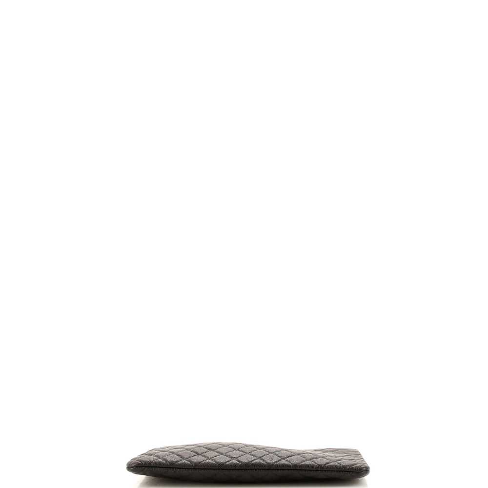 CHANEL O Case Clutch Quilted Caviar Large - image 5