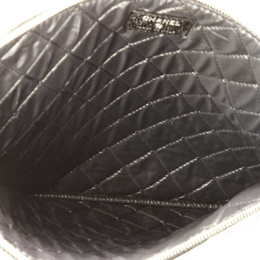 CHANEL O Case Clutch Quilted Caviar Large - image 6