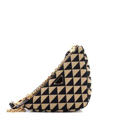 PRADA Double Symbole Triangle Bag Leather and Jac… - image 1