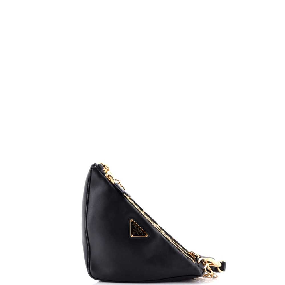 PRADA Double Symbole Triangle Bag Leather and Jac… - image 3