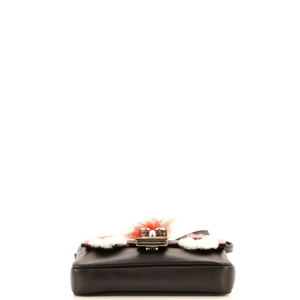 FENDI Monster Baguette Leather and Fur Micro - image 4