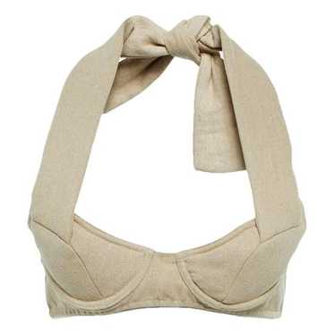 Jacquemus Layered Linen Blend Top ビスチェ JACQUEMUS Noué Cropped Twisted Linen-Blend Top | endource