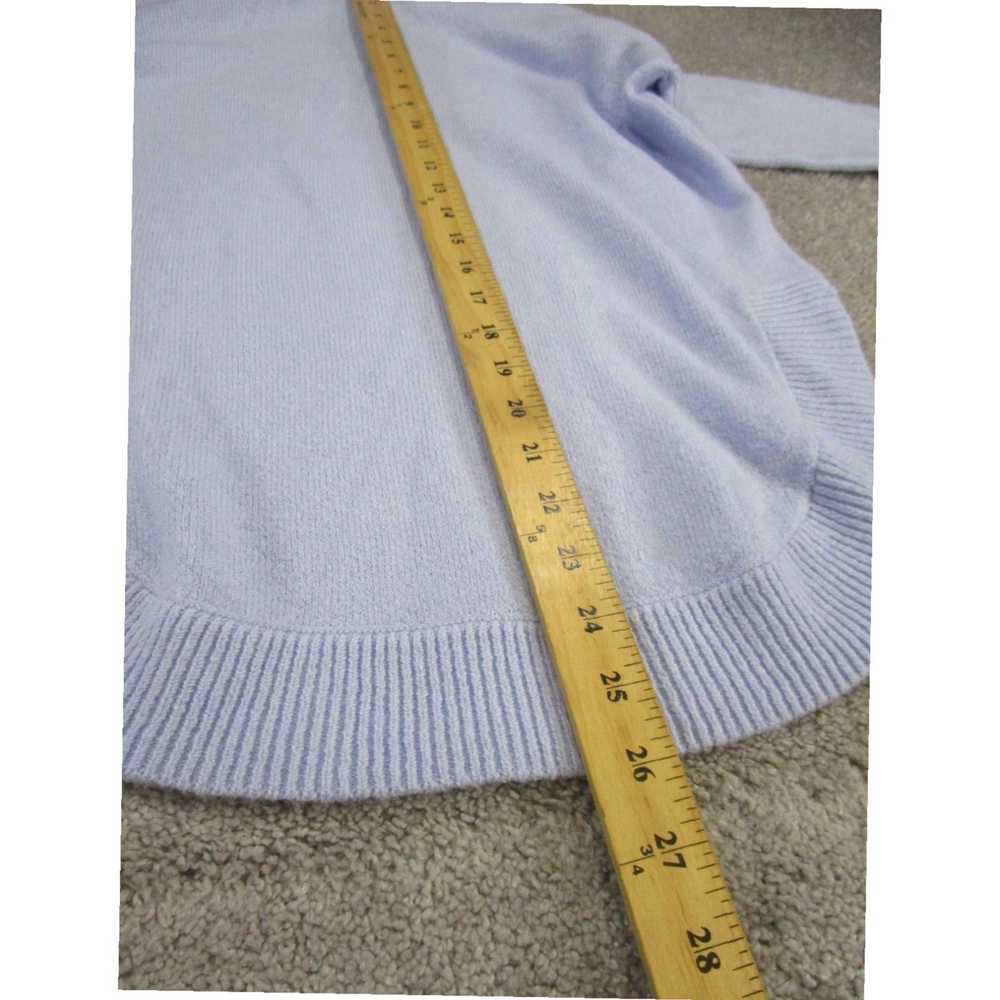 Loft Womens Small Blue Cotton Blend Knit Funnel N… - image 5