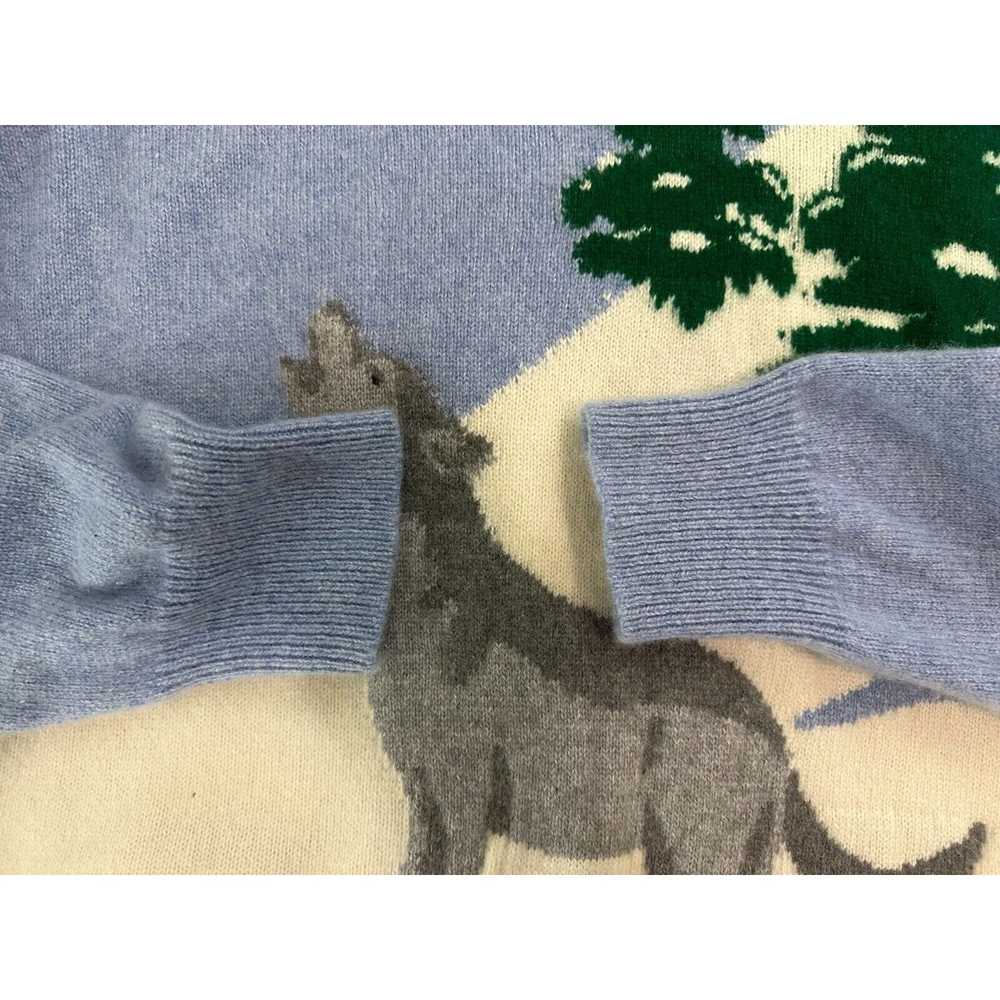 Other HARDEN 100% Cashmere Hand KnitSweater wolf … - image 2