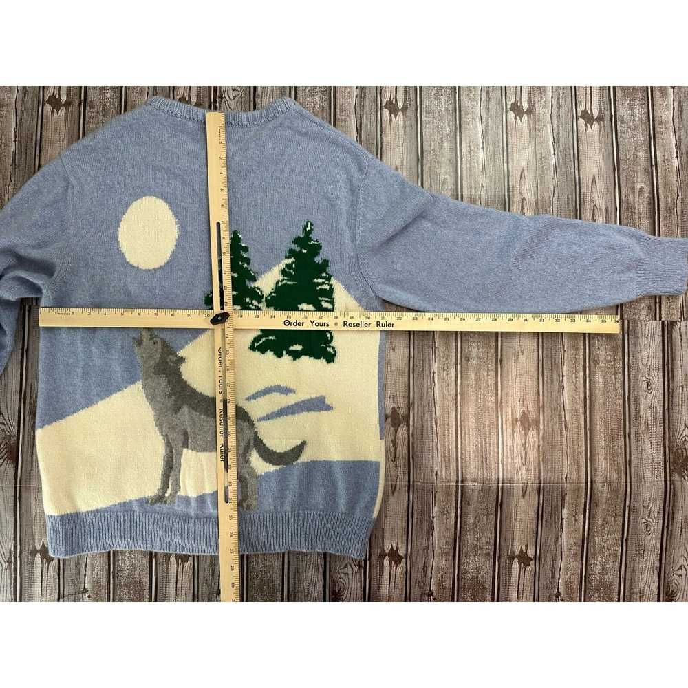 Other HARDEN 100% Cashmere Hand KnitSweater wolf … - image 5