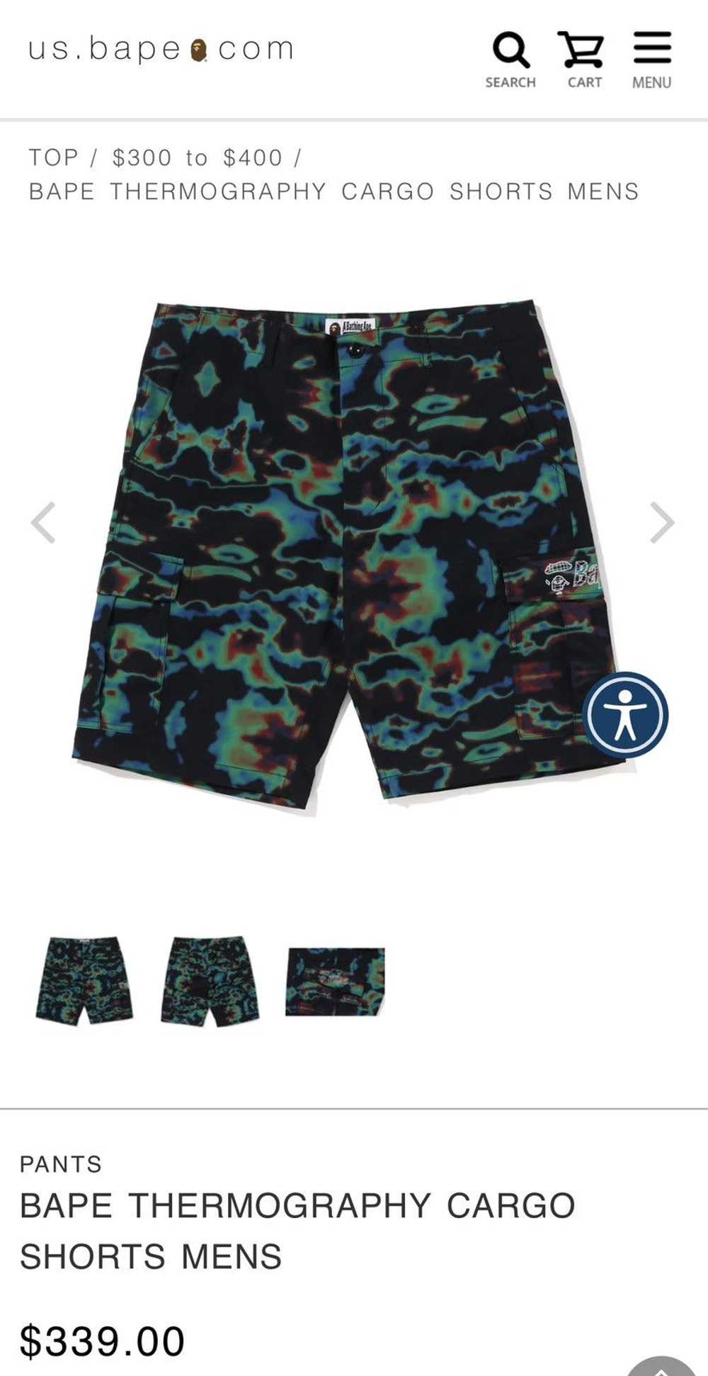 Bape BAPE Thermography Cargo Shorts - image 2