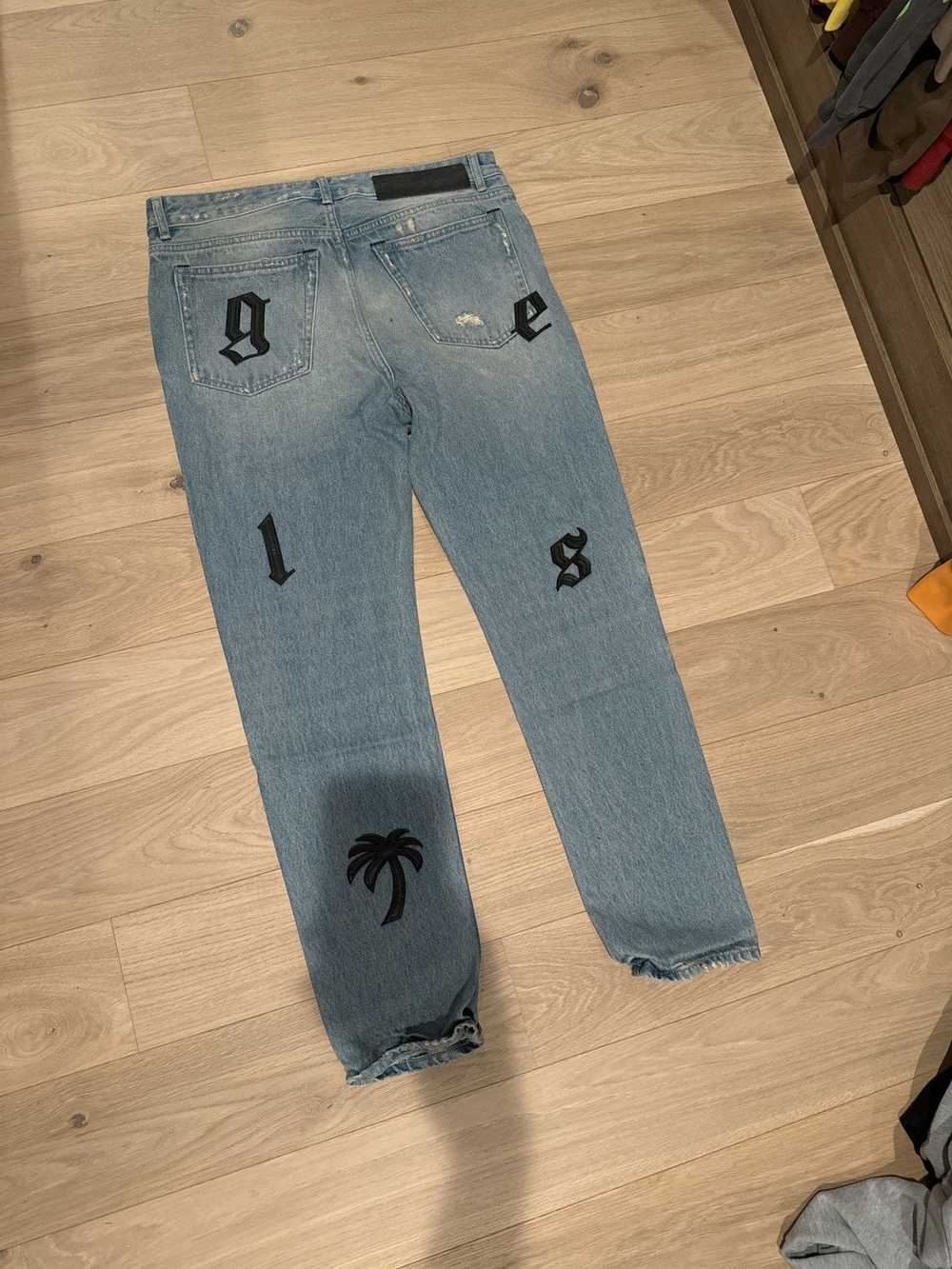 Palm Angels × Streetwear palm angles letter jeans - image 1