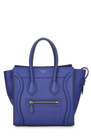 Blue Calfskin Luggage Micro