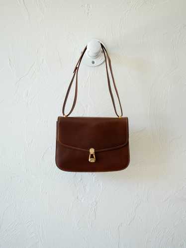 Vtg 1970s Gucci Brown Structured Leather Bag