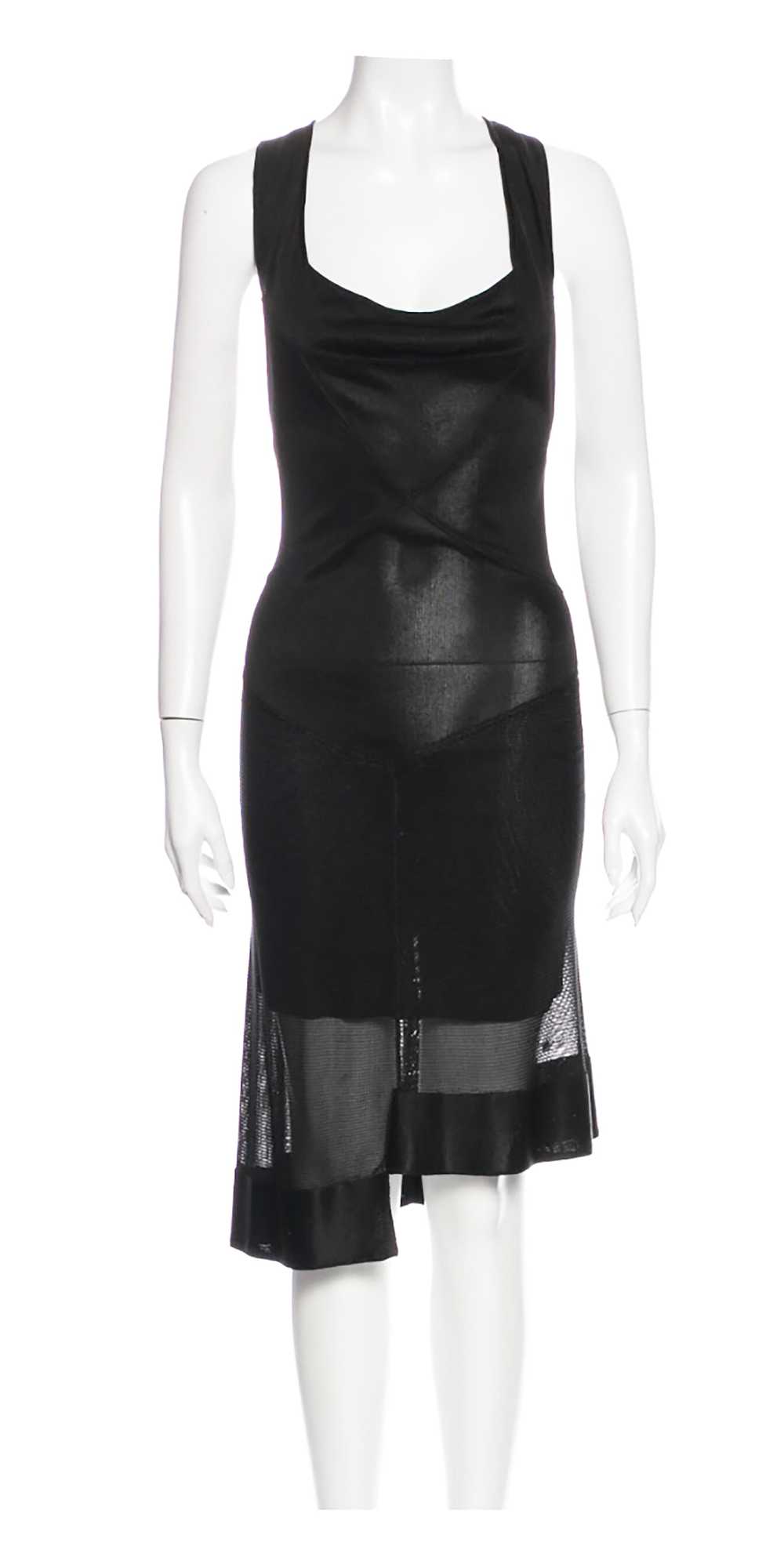 Alaia Black Sheer Criss Cross Dress - image 1