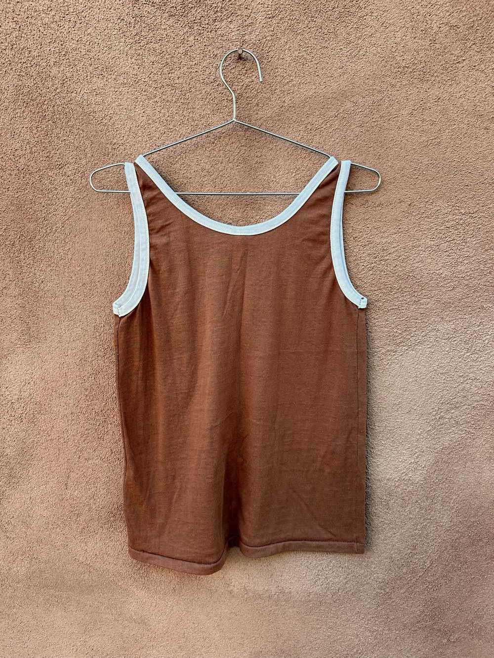 1960's Par Knit Tank Top - Brown - image 2