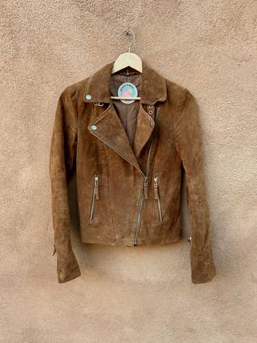 Brown Suede Biker Style Jacket