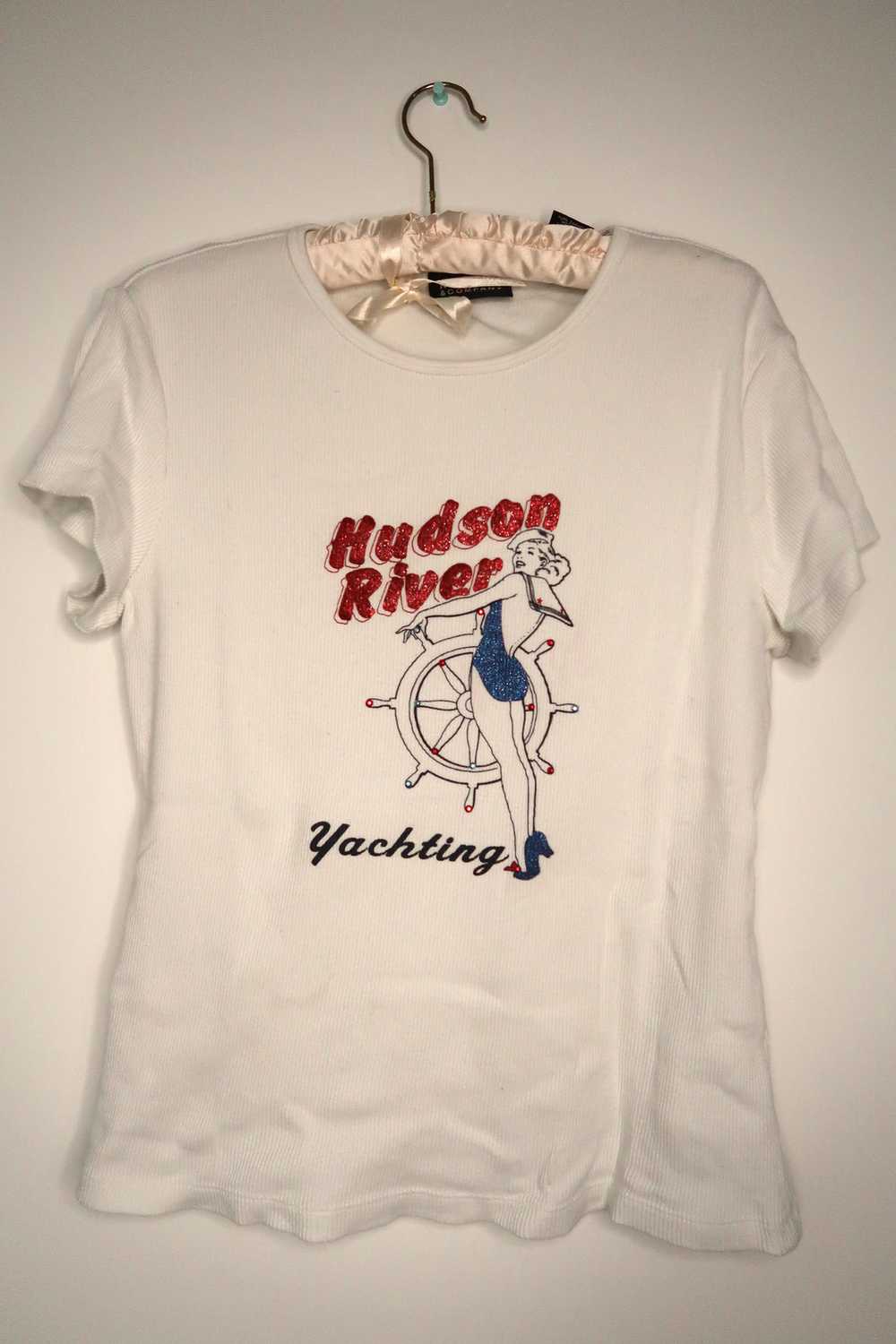 2000s Hudson River Yachting Baby Doll Tee - image 4