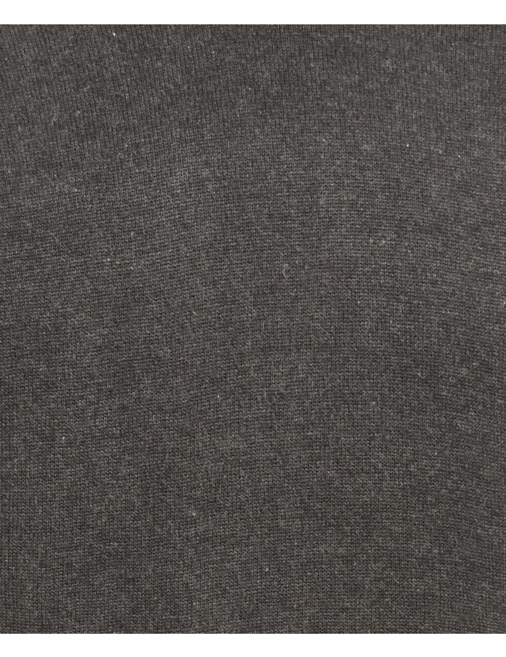 Long Sleeved Dark Grey Knit Jumper - L - image 3