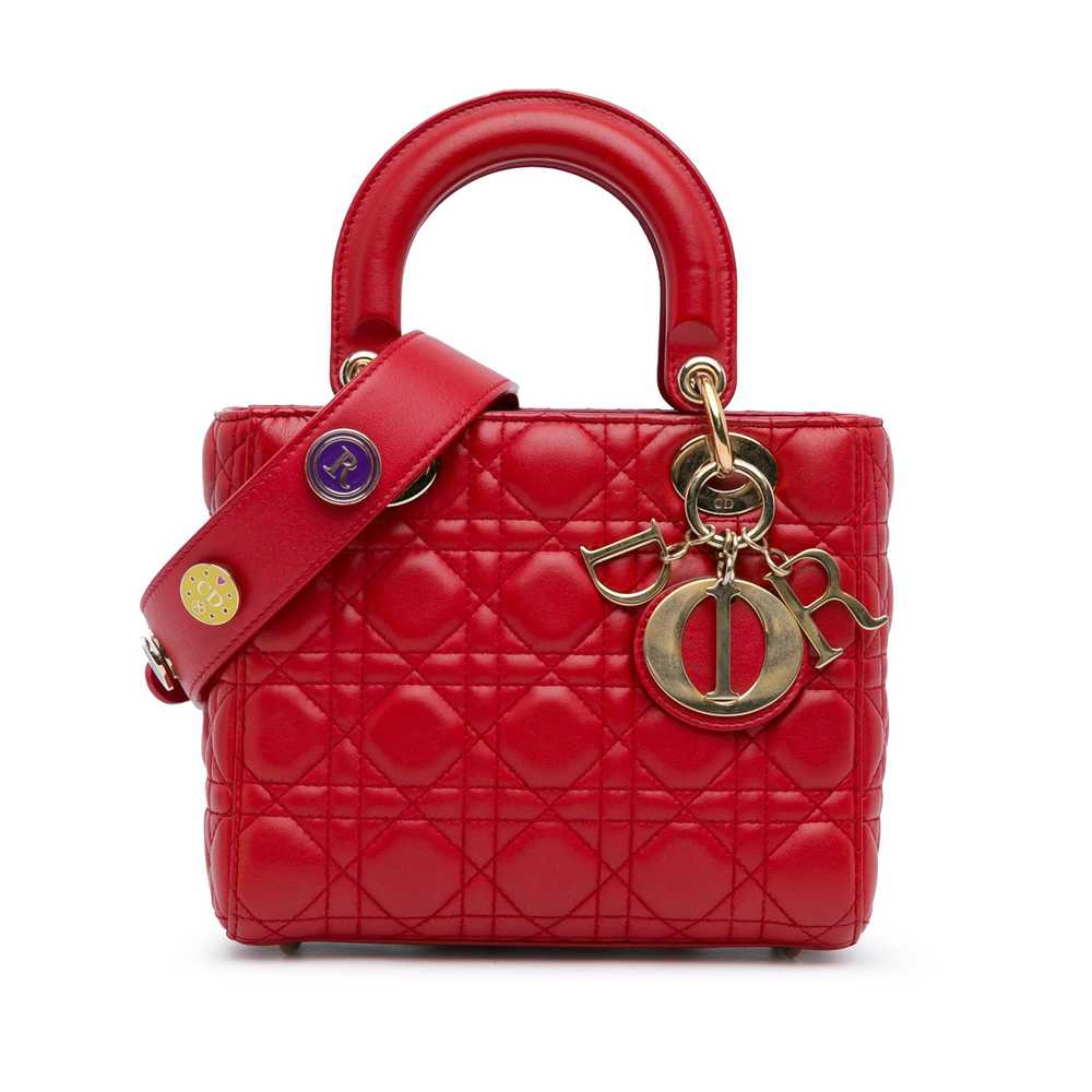 Product Details Dior Red Small Lambskin Cannage L… - image 1