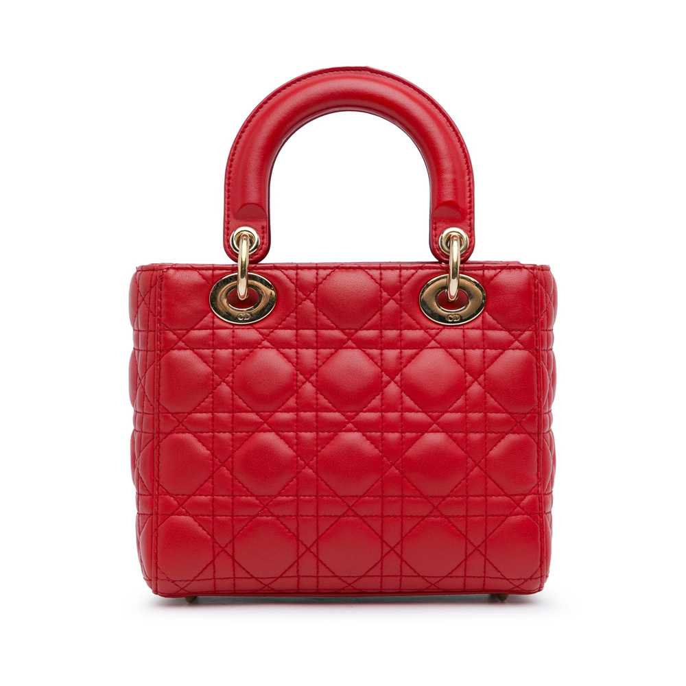 Product Details Dior Red Small Lambskin Cannage L… - image 3