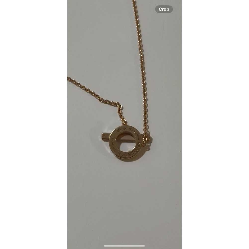 Hermès Finesse pink gold pendant - image 8