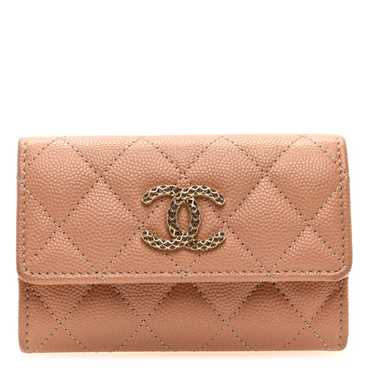 CHANEL Caviar Metal Perforated Quilted CC Flap Ca… - image 1