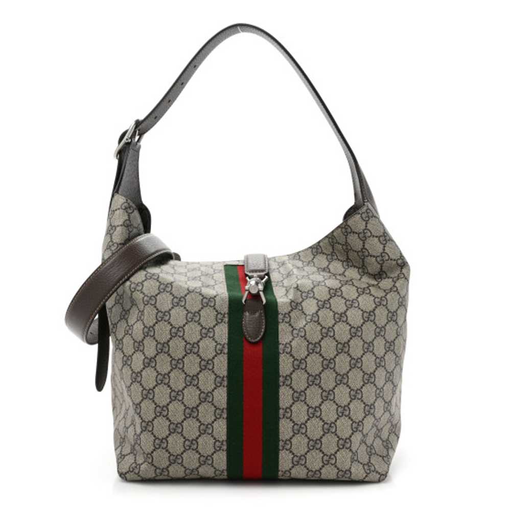 GUCCI GG Supreme Monogram Textured Dollar Calfski… - image 1