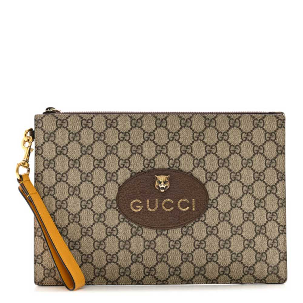 GUCCI GG Supreme Monogram Neo Vintage Zip Wristle… - image 1