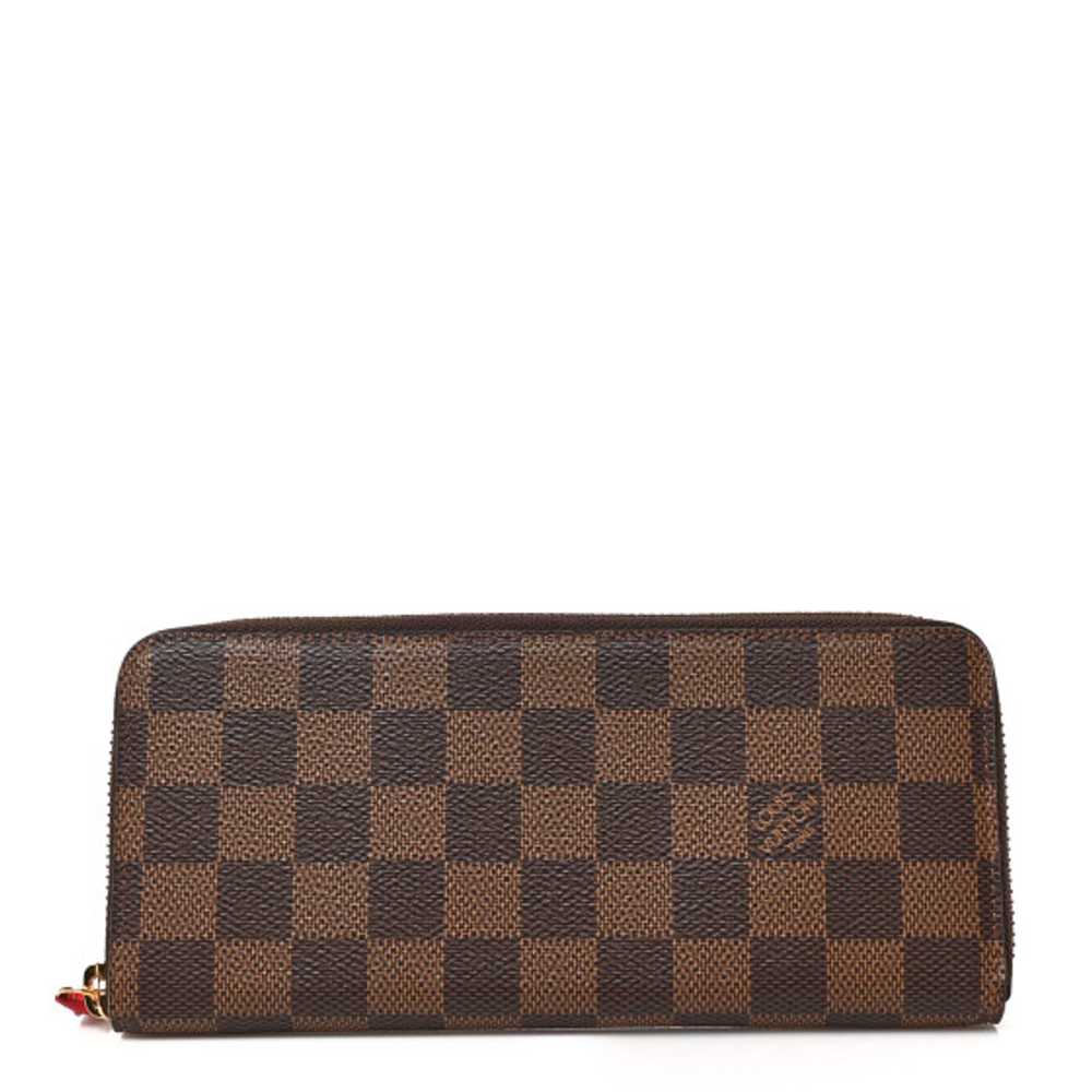 LOUIS VUITTON Damier Ebene Clemence Wallet Cherry - image 1