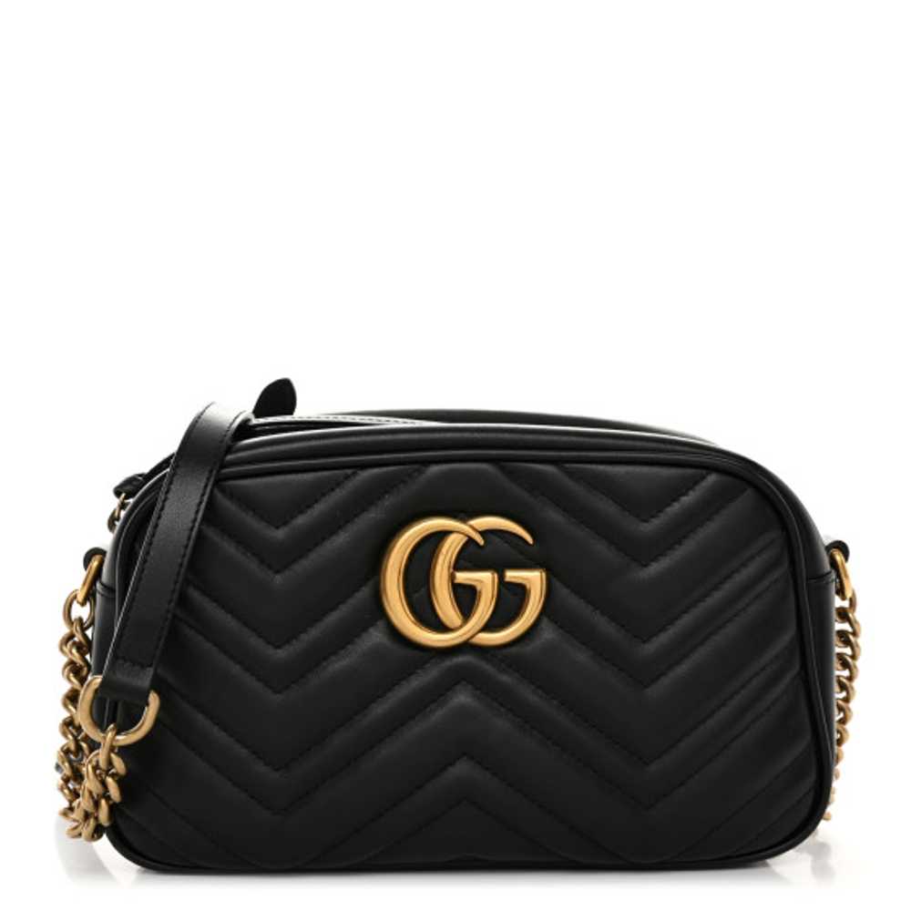 GUCCI Calfskin Matelasse Small GG Marmont Chain S… - image 1