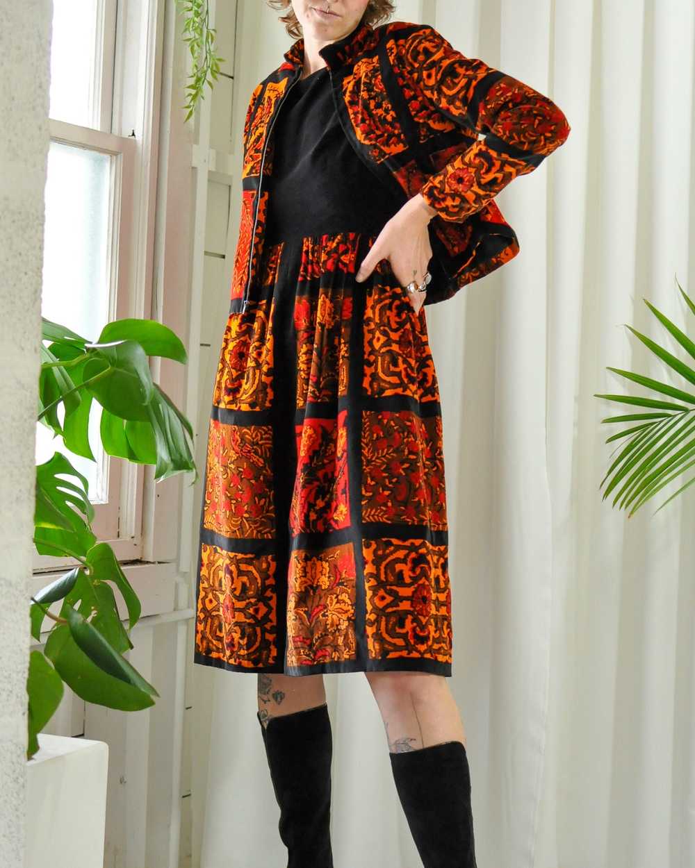 60s Oscar De La Renta Dress & Jacket Set | M - image 1