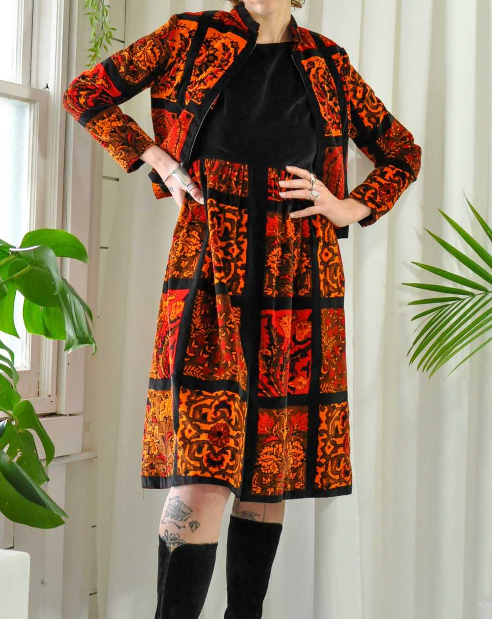 60s Oscar De La Renta Dress & Jacket Set | M - image 3