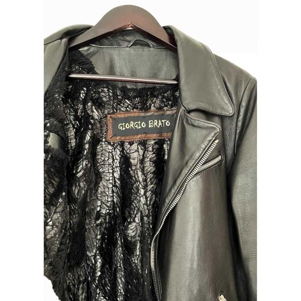 Giorgio Brato Leather biker jacket - image 3