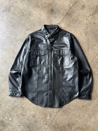 1990s Harley Davidson Leather Shirt Jacket