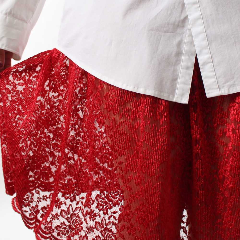 Vintage Sheer Lace Skirt - W31 - image 4