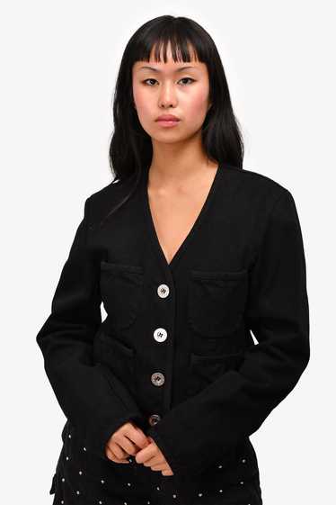 Low Classic Black Denim 'Pocket' Short Jacket Size