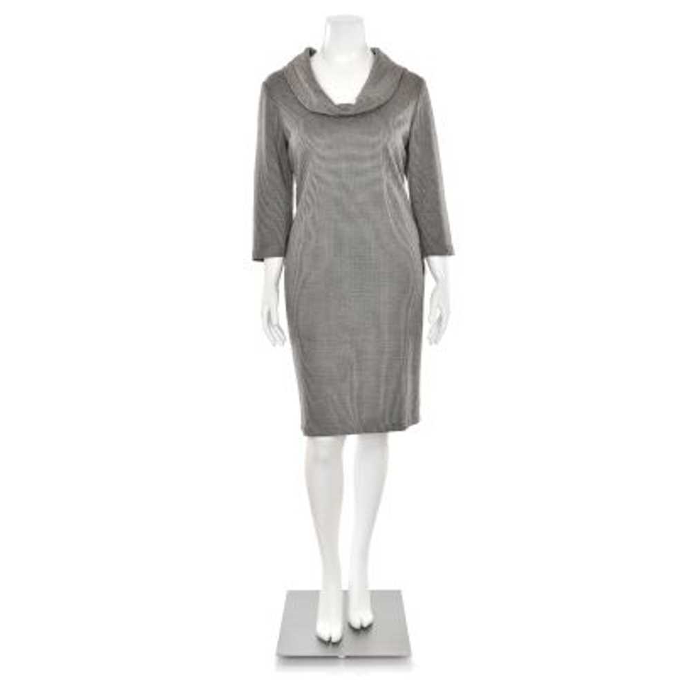 St. John Knits Cowl Neck Sheath Dress in Taupe/Oa… - image 2