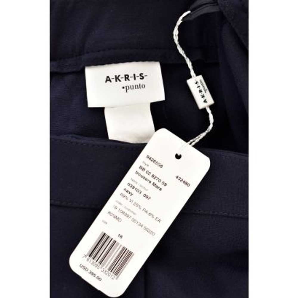 Akris Punto Viscose Blend Mara Trouser in Navy - image 7