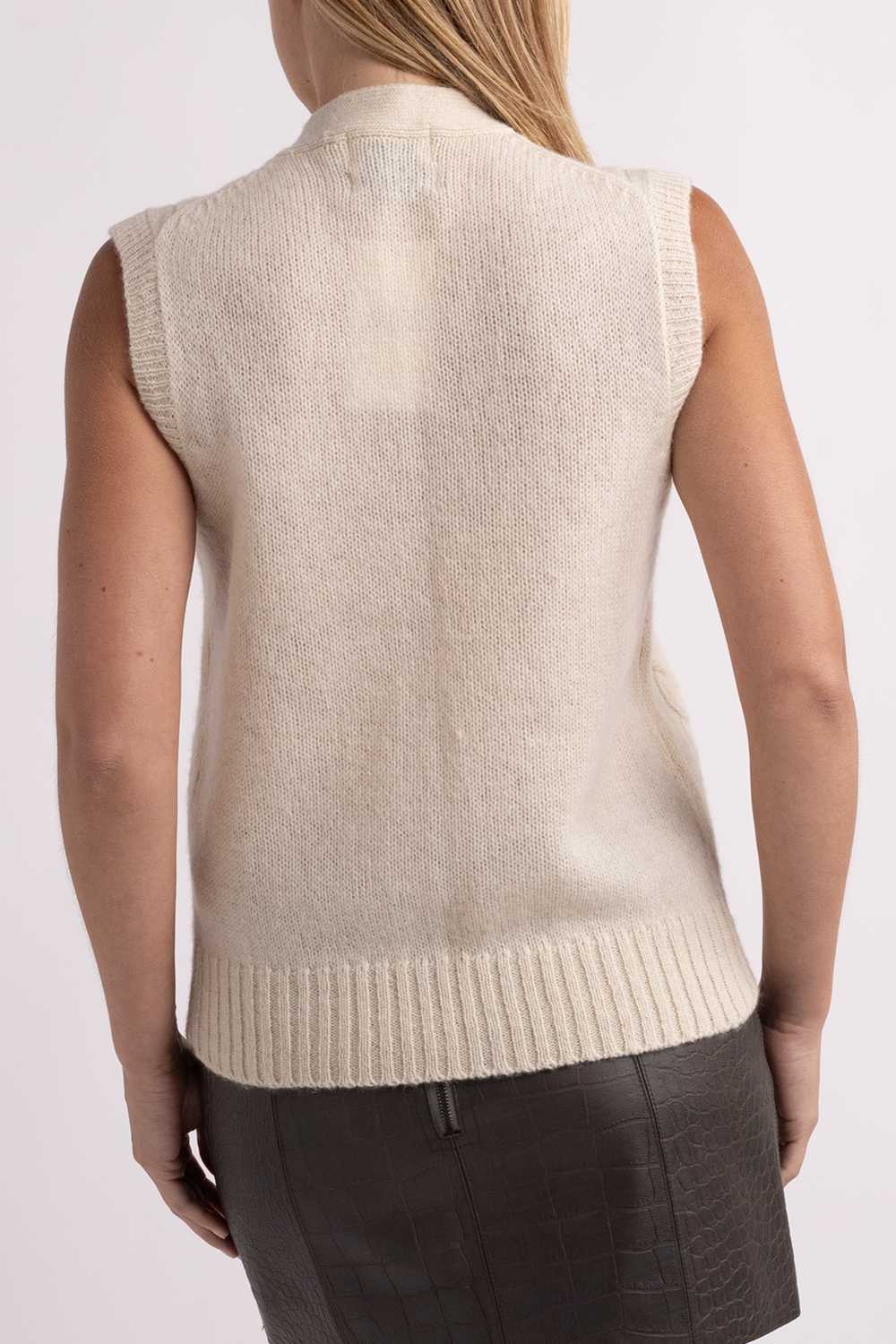 Vintage White Cable Knit Vest - image 4