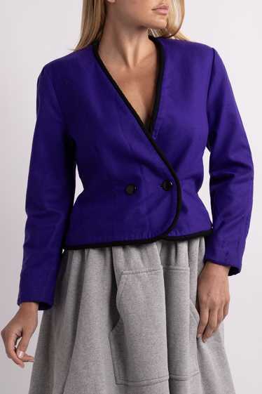 Vintage Purple Blazer with Black Lining