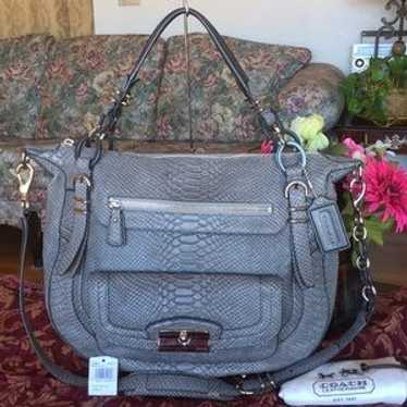 Coach Kristin Pinnacle Embose Python Satchel - image 1