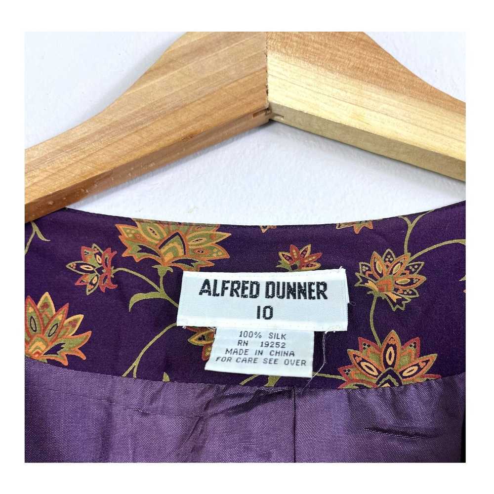 Vintage Vintage Purple Floral Alfred Dunner Silk … - image 3