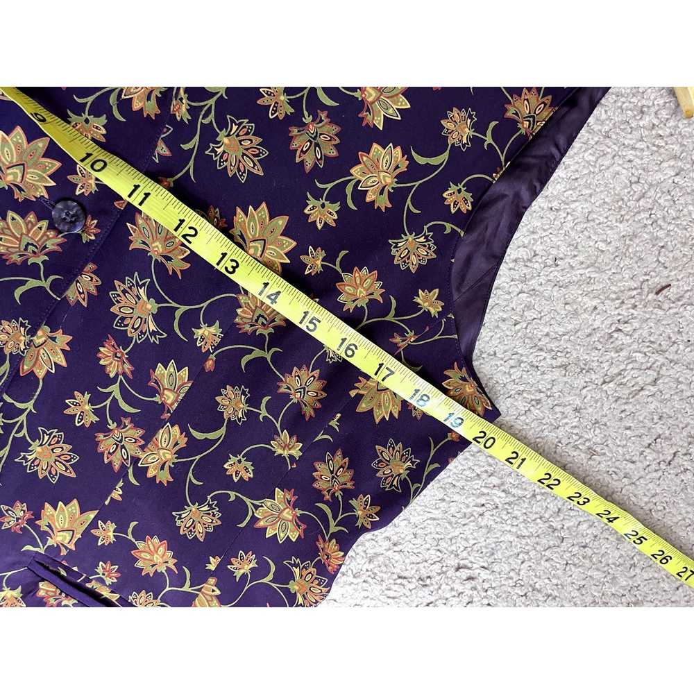 Vintage Vintage Purple Floral Alfred Dunner Silk … - image 4