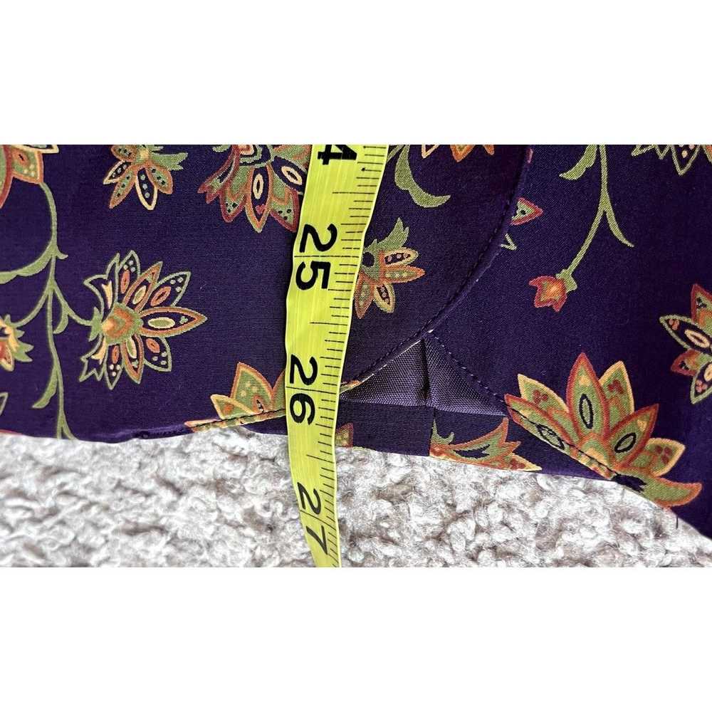 Vintage Vintage Purple Floral Alfred Dunner Silk … - image 5