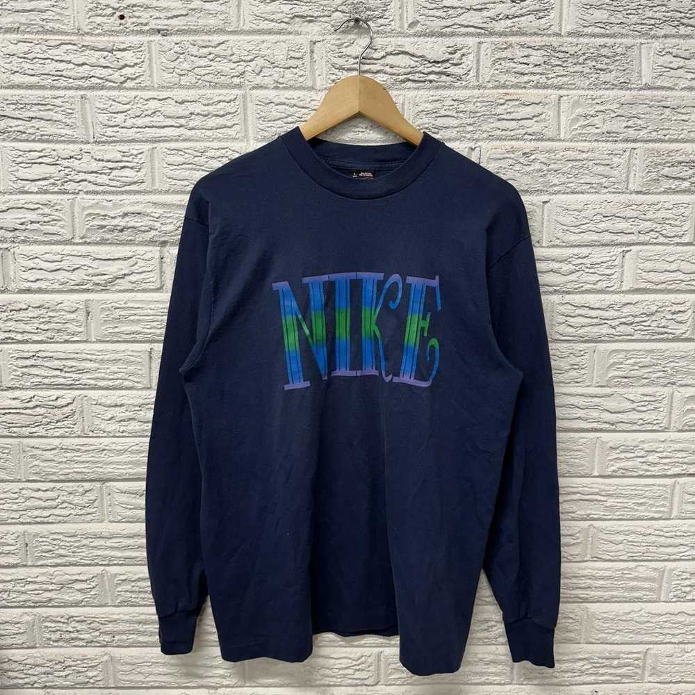 Nike Vintage 80s Nike Rep Boot Long Sleeve Shirt … - image 2