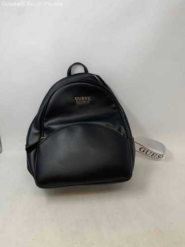 Guess Womens Black Leather Adjustable Strap Backpa