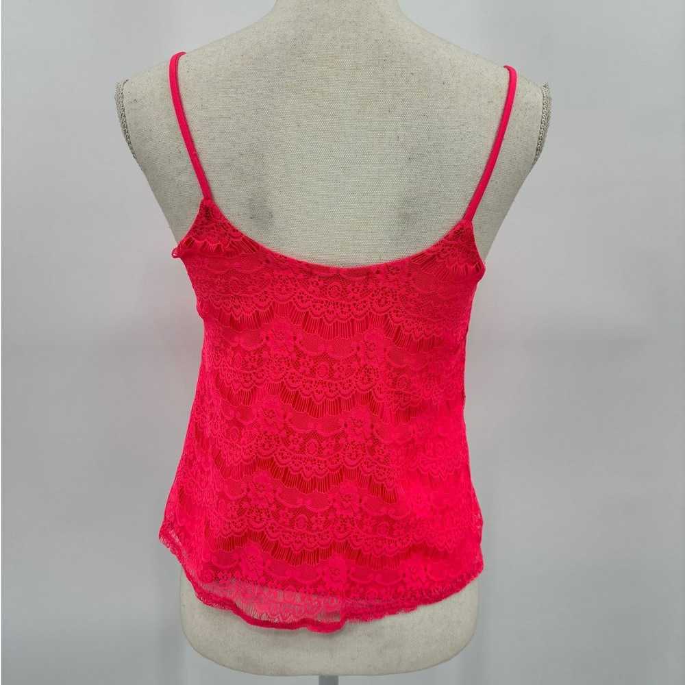 Other Charlotte Russe Hot Pink Lace Crop Top Size… - image 2