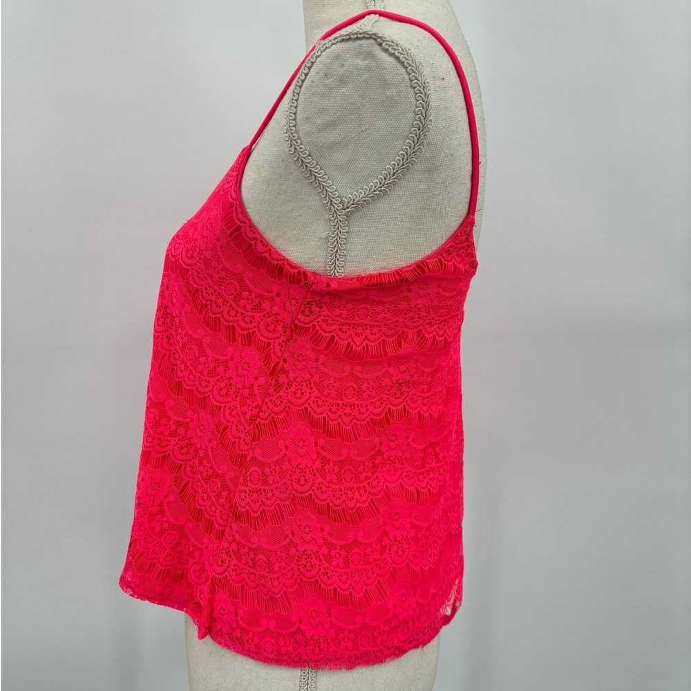 Other Charlotte Russe Hot Pink Lace Crop Top Size… - image 3