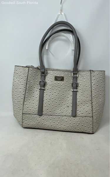 G By Guess Womens Gray Ostrich Embossed Leather S… - image 1