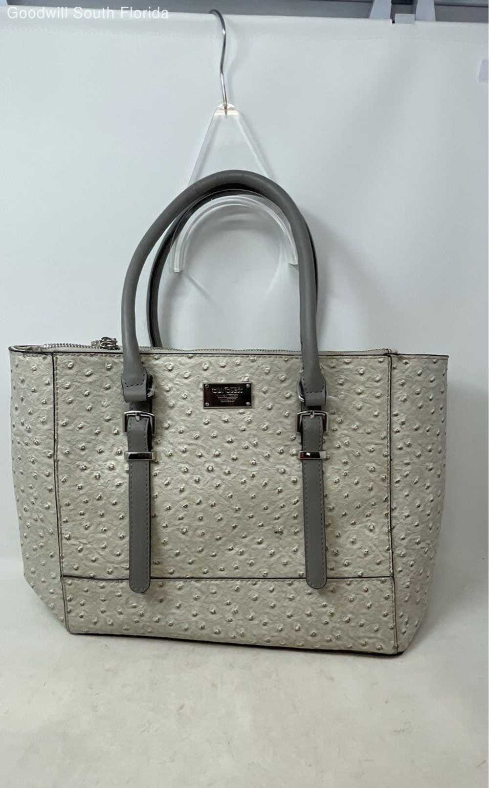 G By Guess Womens Gray Ostrich Embossed Leather S… - image 3