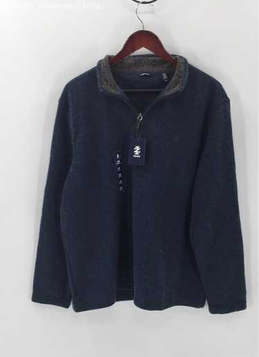 Izod Men's 1/4 Zip Sweater Navy Blue Size Large w… - image 1